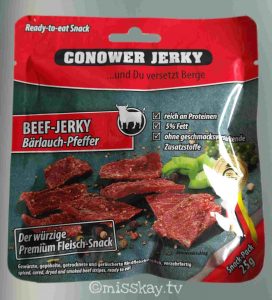 Conower Jerky Beef Bärlauch-Pfeffer